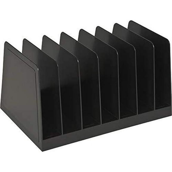 Desktop File Organizer, Mail Organizer, 7 Compartments Office File Sorter, for Easy access to your files, Invoices, Letters and more - 4.5" Height x 8.8" Width x 5.5" Depth - Black, Eco-Friendly