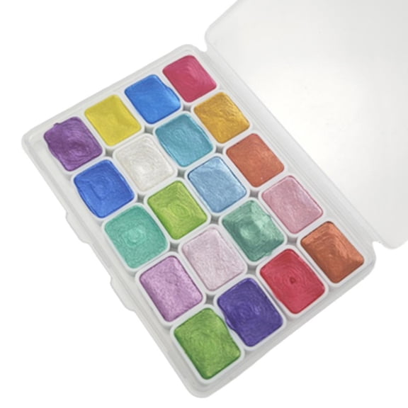 20 Colors Watercolor Painting Set, Portable Mini Paint Kit with Compact Case for Beginners, Artists and Art Lovers