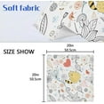 thumbnail image 5 of Dreamtimes Set of 6 Cat Bird Flower Illustration Cartoon Satin Napkin Square 20 Inches Table Napkins Soft Smooth Decorative Napkins for Wedding Banquet Party Decoration, 5 of 6