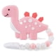 thumbnail image 1 of Juguetes para la dentición del bebé para bebés de 3-6 6-12 meses, mordedores de silicona con soporte para cuentas de alivio y clips para chupete, diseño de dragón para niños y niñas (rosa) Sailing Electrónica, 1 of 6