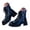 Dark Blue, variant on Women's Combat Boots Lace Up Gothic Platform Ankle Booties with Punk Chain Side Zipper Festival Party Dress Shoes Blue 9