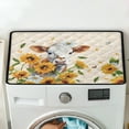 thumbnail image 5 of ZIATUBLES Washer and Dryer Top Protcetor Mat Water Resistant Washing Machine Top Dust Cover Pad for Laundry Room Kitchen Home Decor Accessories, 24 x 19.7 Inch, Cow Daisy Sunflower, 5 of 7