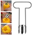 thumbnail image 2 of Descorazonador de frutas de acero inoxidable para manzanas, peras y melocotones, diseño de doble tamaño, utensilio de cocina., 2 of 8