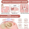 thumbnail image 6 of 4-in-1 Baby High Chair, Convertible High Chair for Babies and Toddlers, Portable Folding Dining Chairs Eat & Play with Five-Point Harness, Double-Layer Dinner Plate, Toy Rack, Spoon, Fork, Bowl, Pink, 6 of 8