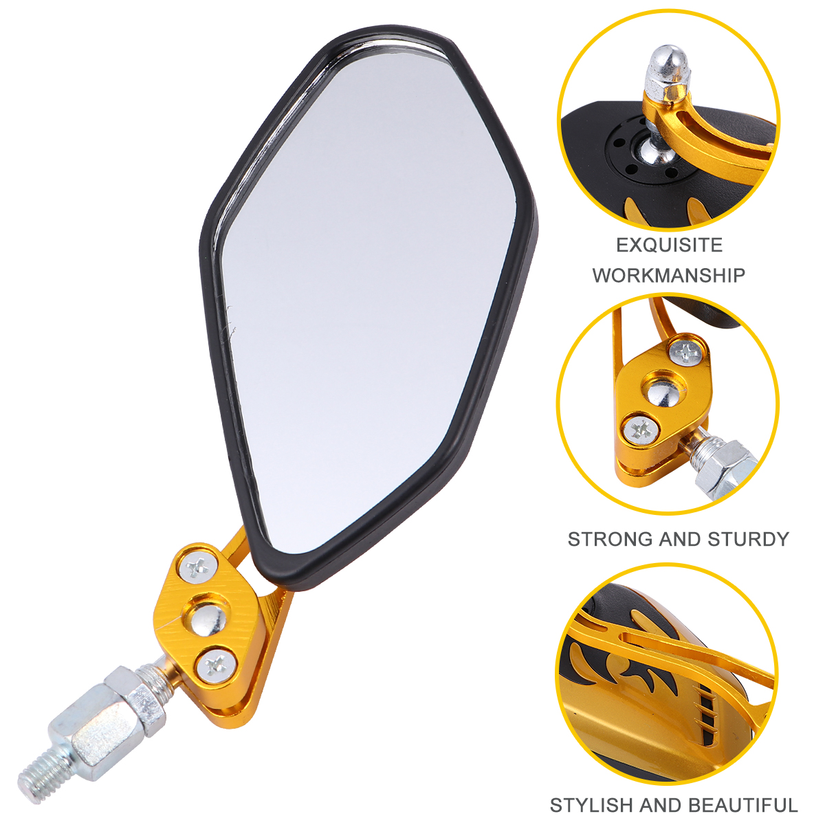 FRCOLOR  Moped Motorbike Mirror Rear View Adjustable Angle