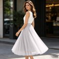 thumbnail image 4 of Pleated Mesh Skirt for Women Flowy Tulle Maxi Skirt Casual Elegant Long Skirt Flowy Party Bottoms, 4 of 8