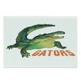 thumbnail image 1 of Reptile Cutting Board, Grumpy Alligator Has a Word Gator Crocodile Humor Wild Life Safari Aquatic, Decorative Tempered Glass Cutting and Serving Board, Large Size, Green Orange White, by Ambesonne, 1 of 1