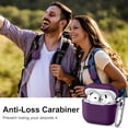 thumbnail image 5 of Comvin Compatible With Apple Airpods 4 Case Cover for Women Men, Silicone, Purple, 5 of 8