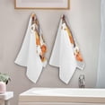 thumbnail image 3 of Dreamtimes Cute Pumpkin House Hand Towels 2 PCS, Ultra Soft and Highly Absorbent, Watercolor Autumn Decorative Fingertip Towel for Home, Bathroom, Kitchen, 28.3"x14.4", 3 of 5