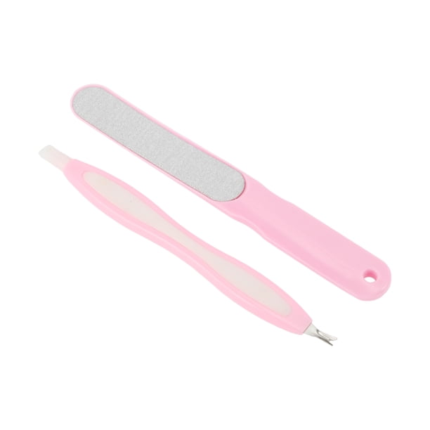 Unique Bargains 1 Set Durable Multifunctional Nail File Manicure Tool Kit Pink