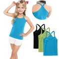 thumbnail image 2 of GERsome 3 Pack Girls Tank Tops Soft Cotton Undershirts Toddler Kids Girls Sleeveless Camisole Tops Summer Round Neck T Shirts, Sizes 3-4 Years, 2 of 9
