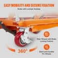 thumbnail image 4 of VEVOR Hydraulic Lift Table Cart, 770lbs Capacity 59" Lifting Height, Manual Double Scissor Lift Table with 4 Wheels and Non-slip Pad, Hydraulic Scissor Cart for Material Handling and Transportation, 4 of 9