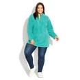 thumbnail image 2 of Avenue Women's Plus Size Polar Fleece Zip Jacket, Long Sleeves, Funnel Neckline, 2 of 5