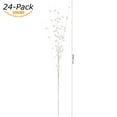 thumbnail image 4 of Sea Team 24-Pack Artificial Glitter Berry Stem Ornaments, Decorative Bead Sticks, Glittery Twigs, Picks, Branches for Christmas Tree, Small Vase, Holiday, Wedding, Party (17 Inches, White), 4 of 5