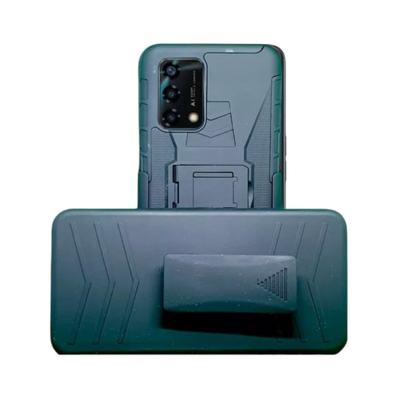Funda Uso Rudo Clip 360 Para Oppo Reno 6 Lite Más 2 Micas De Cristal