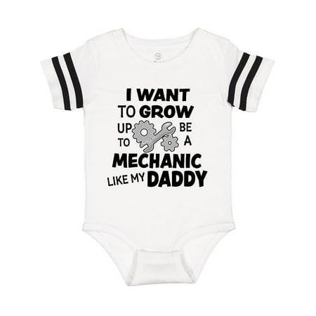 

Inktastic I Want To Grow up To Be a Mechanic Like My Daddy Gift Baby Boy or Baby Girl Bodysuit