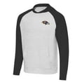 thumbnail image 2 of Men's Antigua Black/Heather Gray Baltimore Ravens Urgent Pullover Hoodie, 2 of 3