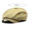 thumbnail image 6 of UDIYO Newsboy Cap Solid Color Vintage Elastic Band Adjustable Peaked Cap for Daily Wear, 6 of 8