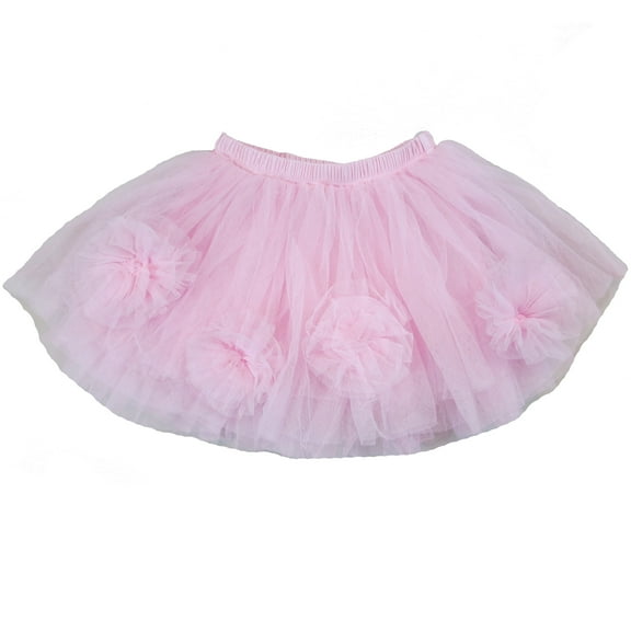 Wenchoice Girl'S Pink Four-Flower Tutu Skirt XL(7Y-8Y)