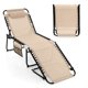 thumbnail image 2 of Reposera Plegable Costway Patio Silla Reclinable Plana Portátil 4 Niveles Bolsillo Lateral Reposacabezas Desmontable, 2 of 2
