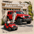 thumbnail image 3 of iYofe 12V Jeep Wrangler Rubicon Electric Car, Powered Ride On Car for Kids Ages 3-5, with Rear Wheel Suspension, Remote, Lights, Music, 3 of 10