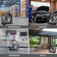 thumbnail image 3 of ACHAZEL 24 Inch Industrial Drum Fan, 3-Speed Heavy Duty 8100 CFM Air Circulation High Velocity Floor Fan for Warehouse Workshops Garage Cooling Black, 3 of 8