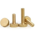 thumbnail image 2 of (5pcs) Brass Knurled Flat Head Thumb Screws, M4x16mm (Head Biameter 12mm, Thickness 4mm), 2 of 4