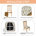 thumbnail image 4 of Multicolor Christmas Tree and Ornament Seat Covers for Dining Room Chairs Set Of 6,Stretch Printed Washable Chair Seat Cover with Elastic Ties and Button,Removable Waterproof Couch Cushion Covers, 4 of 6