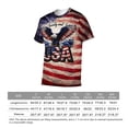 thumbnail image 6 of LAOLIUSN Men's Patriotic Bald Eagle Graphic T-Shirt, American Flag Short Sleeve Crew Neck Tee,Sizes S-4XL, 6 of 7