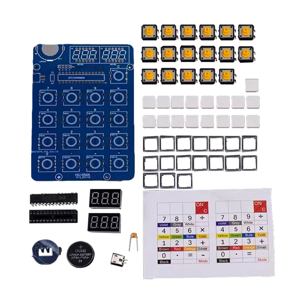 Reykentu Calcolatrice fai da te Kit di produzione elettronica 51 Microcontroller Insegnamento Esperimento Pratica di Saldatura Modulo FAI DA TE