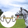 thumbnail image 3 of OUSITAID Western Style Cheval Bit Cuivre Bouche Cheval Bit W/Curb Crochets Chaîne Centre Rouleau, 3 of 7