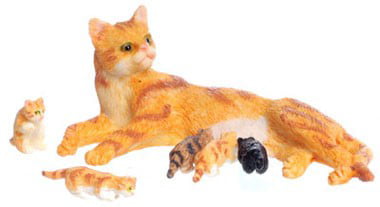 Fisher Price Little People Orange Kitty Cat Kitten for Farm Barn Dollhouse Toys 