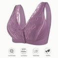 Women's Front Closure Cotton Bra Button Snap Closure Comfort Wireless