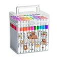 thumbnail image 1 of AMLESO Acrylic Paint Markers Colored Pens Acrylic Paint Pens for Glass Stone Canvas 80 Colors, 1 of 8