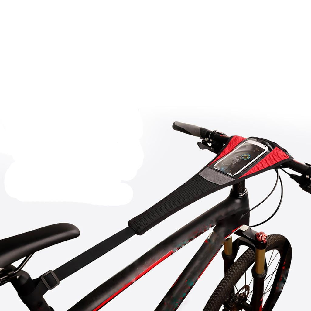 koolsoo Universal Sweat Cover Bike Trainer Sweat Absorb Guard Strap Net Cover with Sensitive Touch Screen Phone Pouch Red Walmart