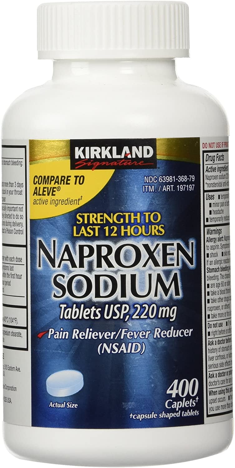 Kirkland Signature Naproxen Sodium 220 mg., 400 Caplets
