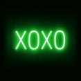 thumbnail image 1 of SpellBrite XOXO LED Sign for Business. 18.1" x 6.3" Green XOXO Sign Has Neon Sign Look With Energy Efficient LED Light Source. Visible from 500+ Feet, 8 Animation Settings., 1 of 4
