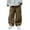 Coffee, variant on Huanglei Boys Kids Summer Casual Cargo Pants Solid Color Loose Sweatpants Trousers For Sports Activewear