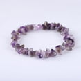 thumbnail image 5 of Pulsera de gemas de amatista natural Sujetador de piedra triturada elástico irregular, 5 of 5