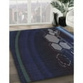 thumbnail image 3 of Ahgly Company Machine Washable Indoor Rectangle Transitional Night Blue Area Rugs, 2' x 3', 3 of 7