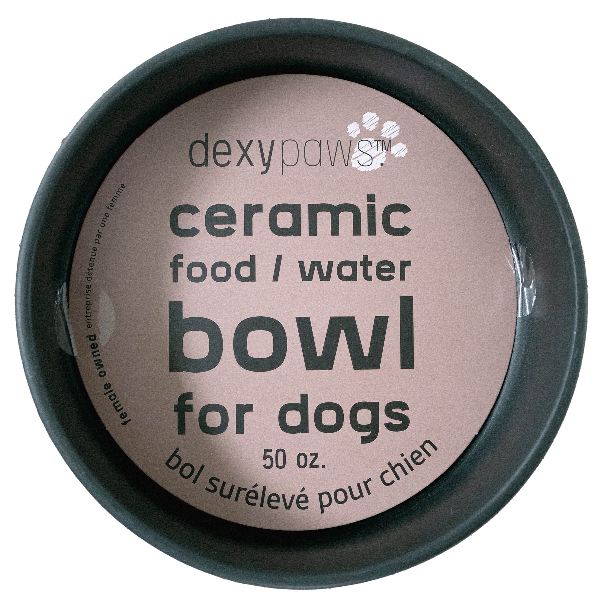Dexypaws: Ceramic Dog Bowl: Black - 50oz - Stylish & Functional Pet Feeding Dish, Food & Water, Dishwasher Safe, Safe & Non-Toxic, Non-Tip Design