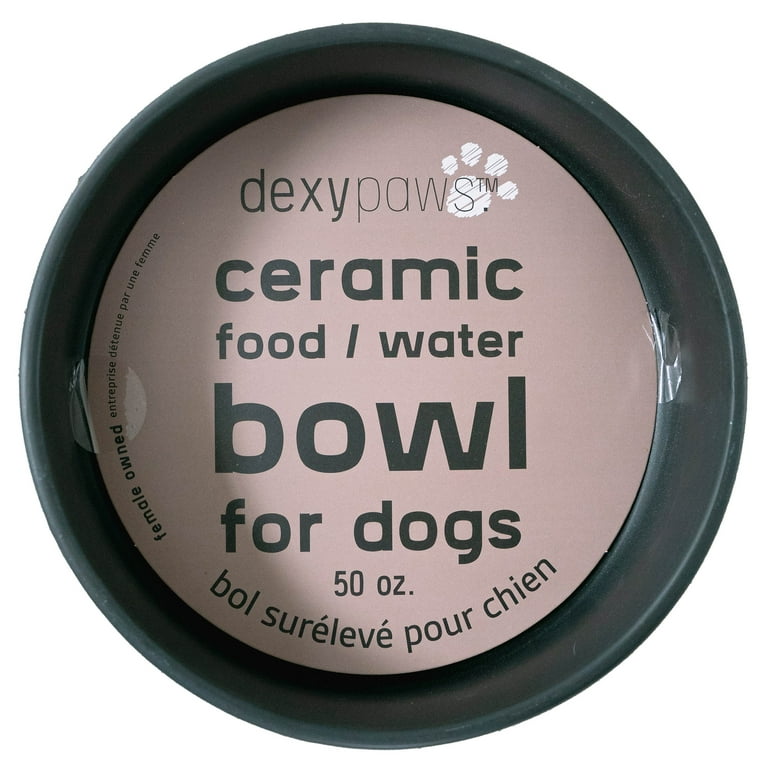 激レア非売品【DIESEL】DOG DISHディスプレイプレート4枚セット未使用 Dexypaws: Ceramic Dog Bowl: Black - 50oz - Stylish & Functional