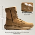 thumbnail image 4 of NORTIV 8 Men's Breathable Military Tactical Work Boots Side Zipper Cushion Sole Leather Lightweight Hiking Motorcycle Combat Army Boots with Arch Support, 4 of 8