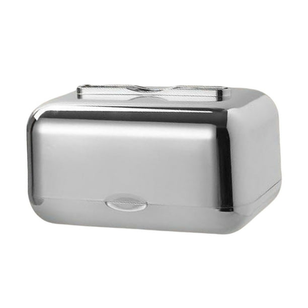 Rectangular ARC esquinas caja de pañuelos para mesa de escritorio utiliza Plata