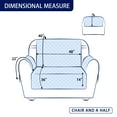 thumbnail image 4 of Subrtex Reversible Sofa Slipcover Non-Slip Washable Couch Cover (Chair and a half, Black), 4 of 9