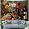 thumbnail image 4 of Orinice Flowers Fruits Wine Tapestry Wall Hanging Unique Style Graphic Tapestries Home Wall Decor Art for Living Room Bedroom Apartment Farmhouse Dorm 50x40inch, 4 of 6