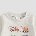 thumbnail image 4 of newwalpole Baby Toddler Boy Spring Outfit 3 6 12 18 24 Months 2T 3T Tractor Long Sleeve Sweatshirt Long Pants 2 Pcs Set Farm Clothes Gray for Size 3-4 Years, 4 of 7