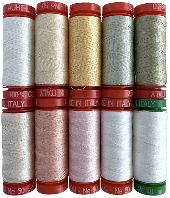 Aurifil - Flower Girl by Heather Briggs 10 Small Spools Assorted