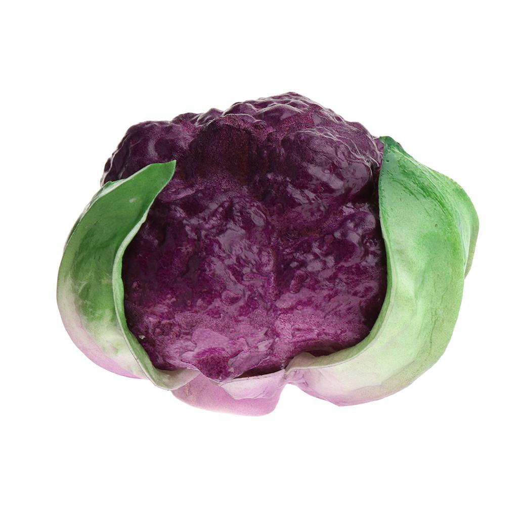 Artificial Small Purple Cabbage Head 3 Pack Decorative Fake Vegetable Set of 3 
