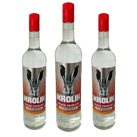 Tripack Vodka Cs Krolik Premium Sabor Tamarindo 1000 ml